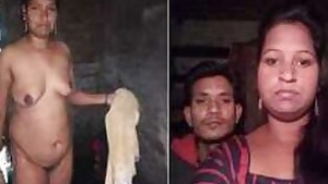 Wife tries not to pay attention to the Indian pervert filming her