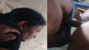 Desi whore gets wild with a client in a village setting