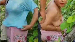 Indian auntie gets wild in the jungle