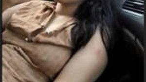 Indian escort Bushra undresses in a car in this heated video