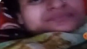 Indian aunty's seductive breast and vagina display on VK