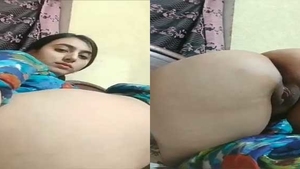 Muslim girl from a village bares her body and pussy
