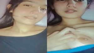 A beautiful Pakistani girl from a rural area flaunts her breasts