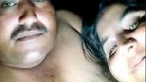 Rustic couple enjoys nighttime pleasure