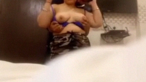 A sensual massage with a roommate in a hotel room