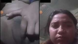 Indian girl reveals her body in video call