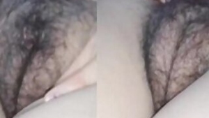 Bhabi playing around With Her Hairy Fluffy Pussy