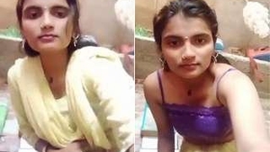 Rural Indian woman flaunts her body in a video