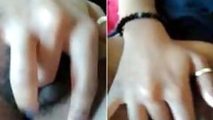 Indian desi girl puts hand down there and masturbates pussy close up