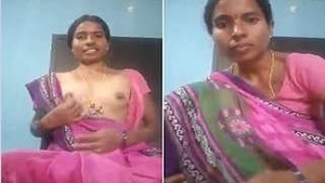 Telugu bhabhi stripping and pleasuring herself