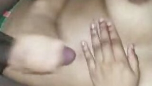 Hot Desi Wife Handjob to her Hubby