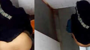 Girl from Desi sex country with a hood on is filmed by XXX fetishist