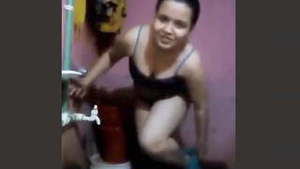 Bathing beauty: Indian girl's relaxing routine