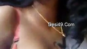 Curiosity fills the Desi and she exposes boobies on the camera