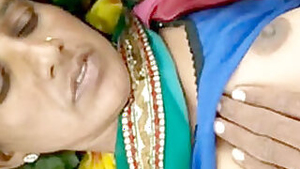 Desi babe showing her amazing breasts in the jungle