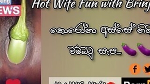 Hot Wife with Brinjal under Corona????