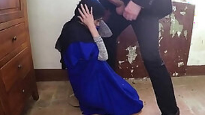 Sexy teen Arab refugee fucks in a hotel room