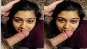 A stunning girl from HPI performs a seductive blowjob