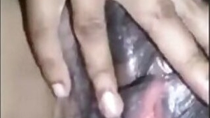 Hot girl opening her pussy