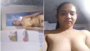 Busty blonde wife records nude video for husband