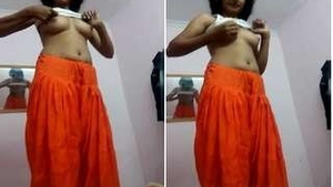 The sultry attire of a desi girl after intimate moments