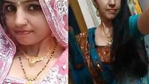 Bewitching Indian girl slowly takes off clothes in the solo man porn video