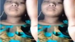 Bangla pornstar flaunts her breasts in video call