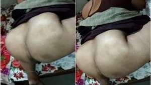 Desi wife with a curvy body gives a handjob to her husband