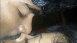 Indian wife passionately kisses and sucks on breasts