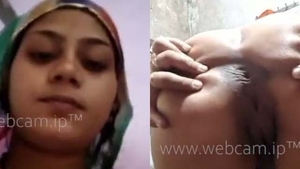 A real wife exposes her buttocks on camera