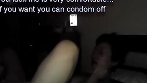 cheating sexy wife let stranger fuck her condom off and cum her pussy