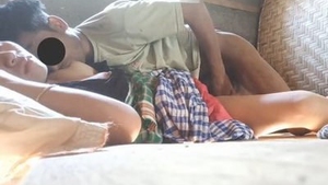 An Assamese wife pleasures her husband with a sensual oral sex session before engaging in passionate intercourse