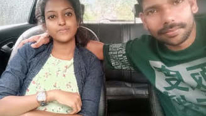 Desi couple has wild sex in the backseat of a car