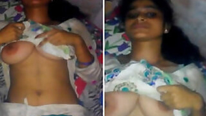 Indian Desi chick showing her amazing breasts for real