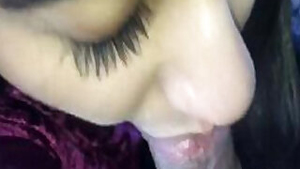 Desi indian girl shows sex skills sucking cock and obtains XXX juice in mouth