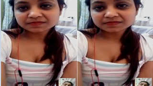 Amateur Indian girl reveals her breasts in exclusive Vk video