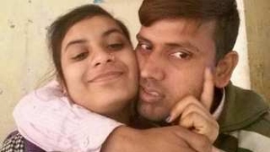 Desi couple shares passionate kisses in bedroom