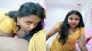 Exclusive Tamil wife Kruthika gives amateur blowjob in part 3