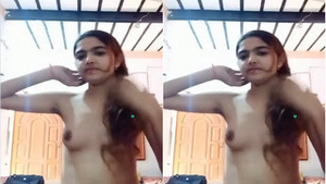 Exclusive video of cute Indian girl with big boobs and tight ass