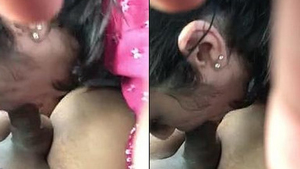 A girl from Nri performs a sensual blowjob