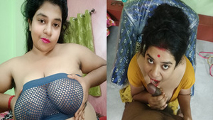 Desi bhabhi's boobs are pressed by her lover in an exclusive video