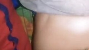 Voluptuous Indian aunty opens XXX sized tits to view so guy licks them