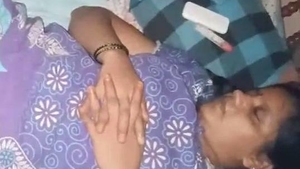 Desi auntie's sleeping video turns into a steamy affair
